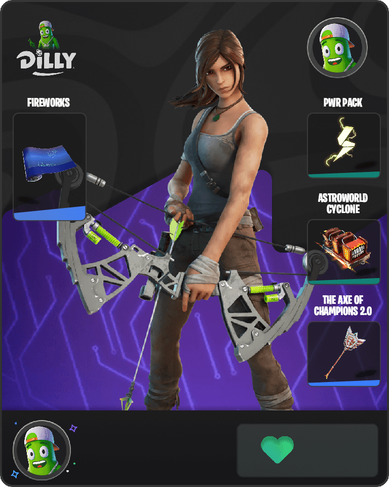 Lara Croft Fortnite combo