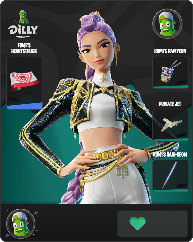 Golden Rumi Fortnite combo