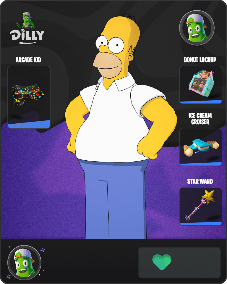 Homer Simpson Fortnite combo