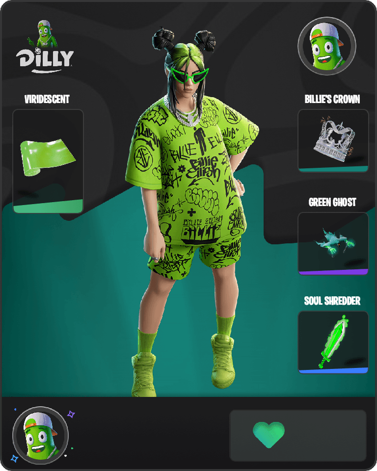 Green Roots Billie Fortnite combo
