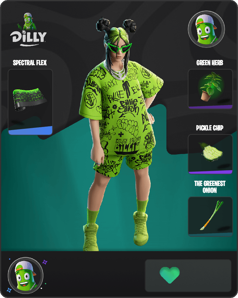 Green Roots Billie Fortnite combo