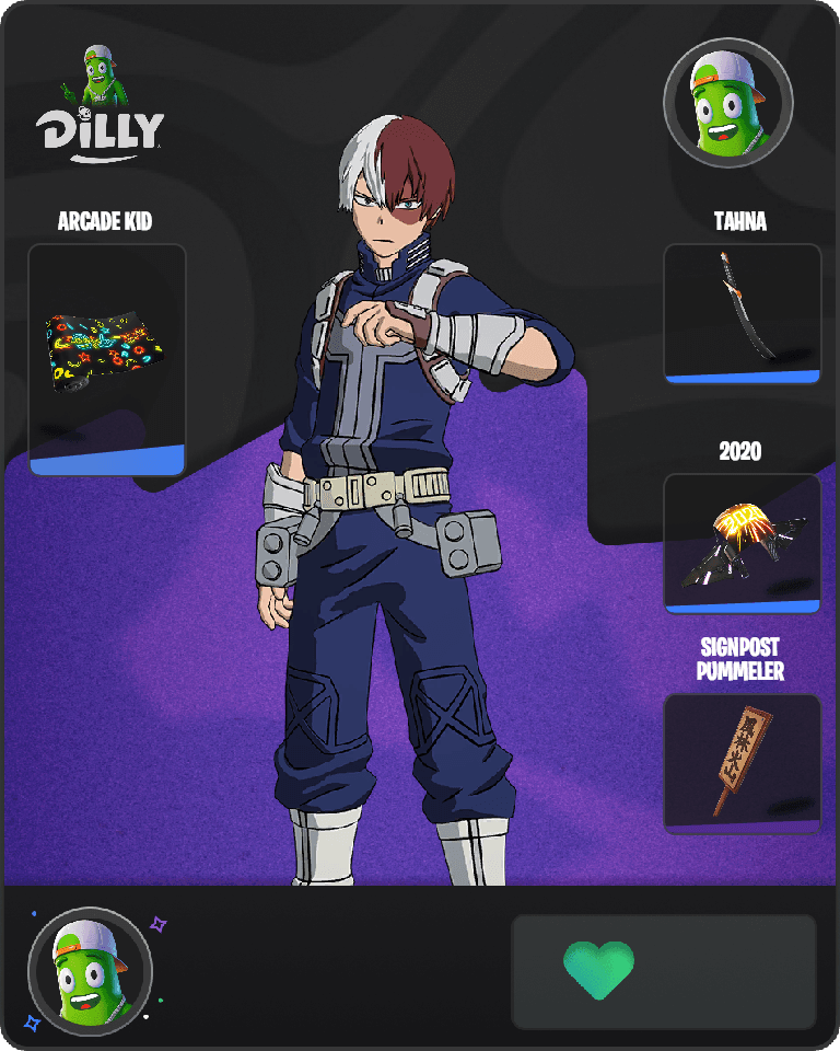 Shoto Todoroki Fortnite combo
