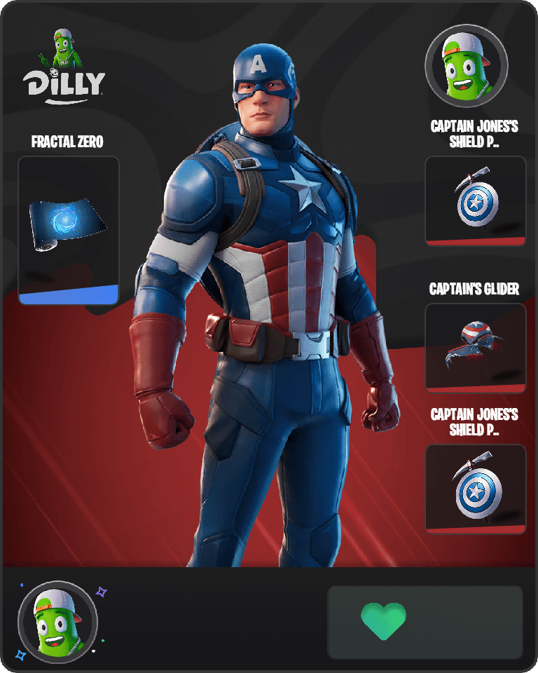 Captain America Fortnite combo