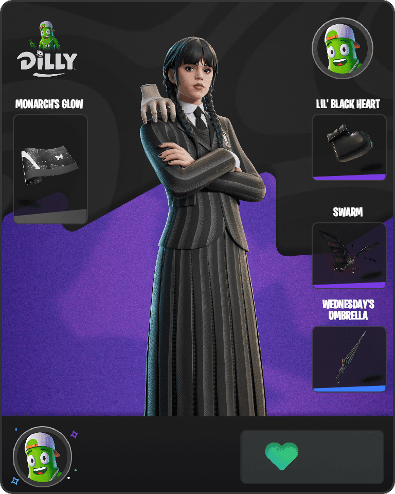 Wednesday Addams Fortnite combo