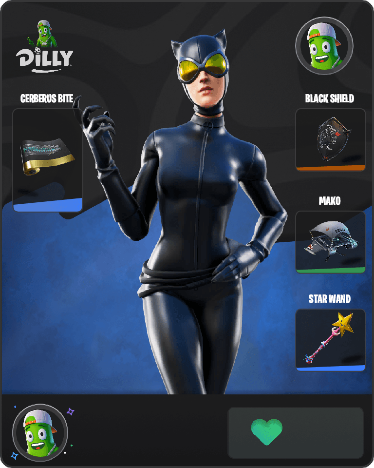 Catwoman Comic Book Outfit Fortnite combo