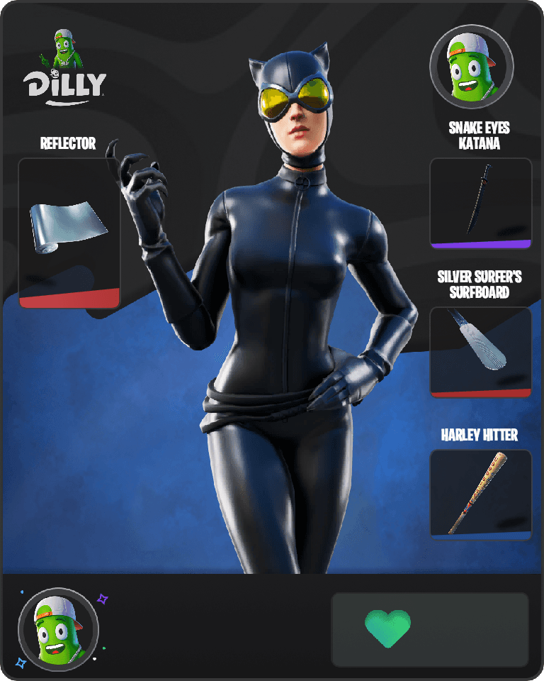Catwoman Comic Book Outfit Fortnite combo