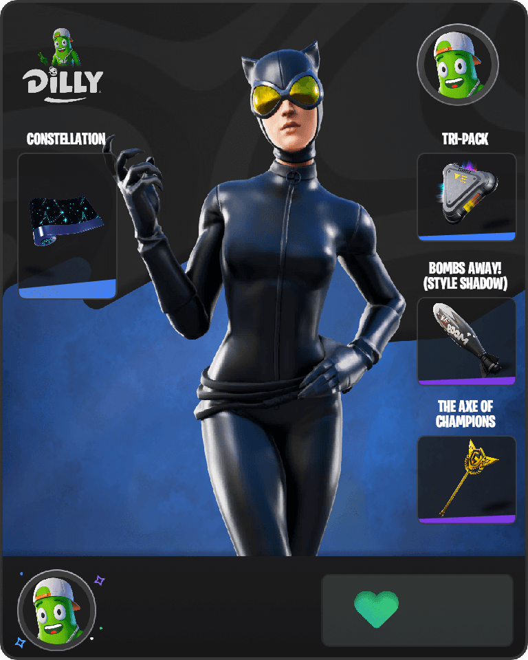Catwoman Comic Book Outfit Fortnite combo