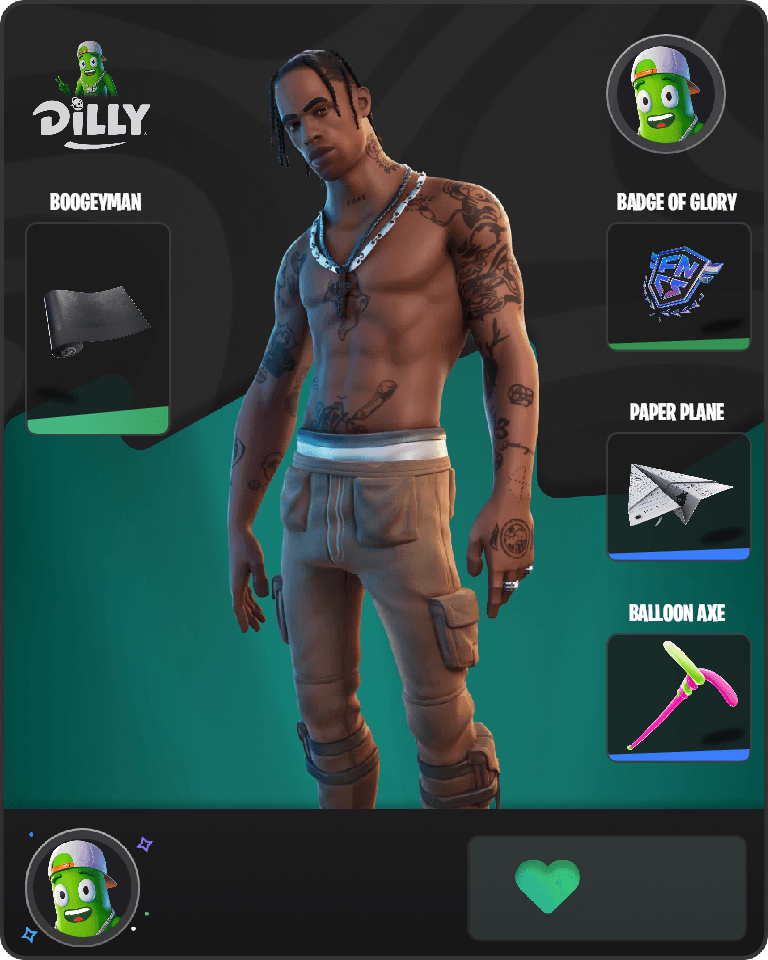 Travis Scott Fortnite combo