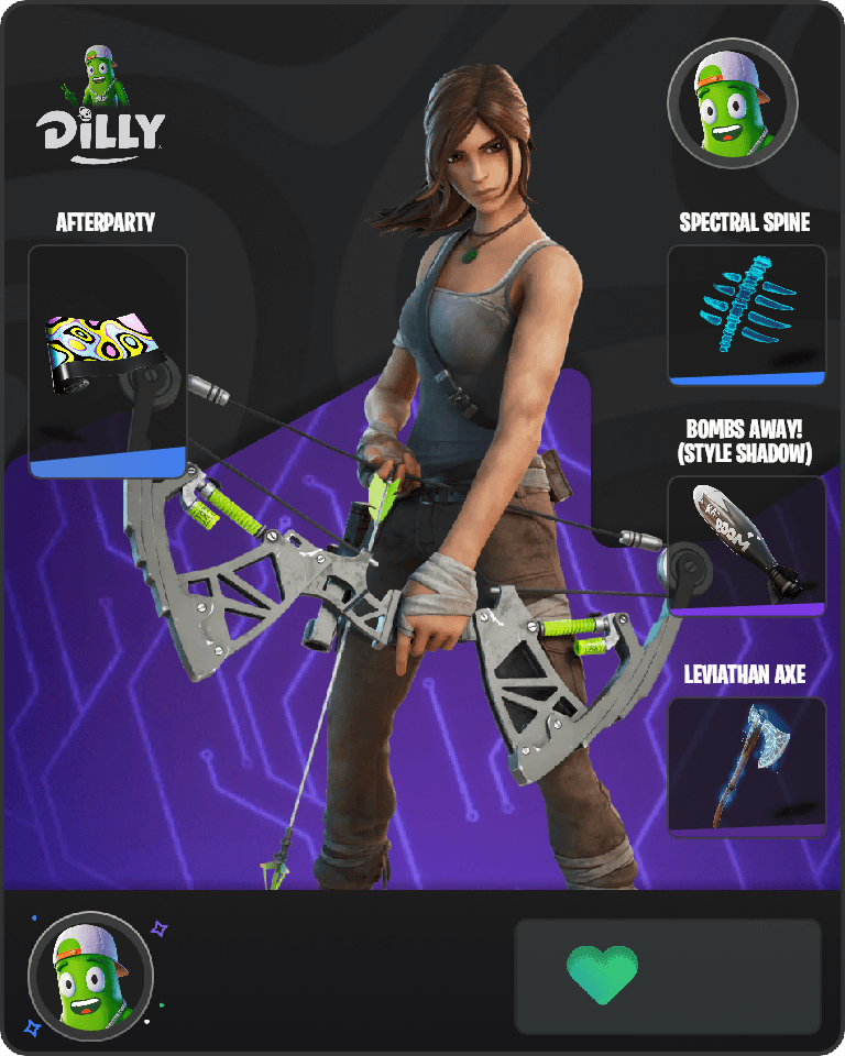 Lara Croft Fortnite combo