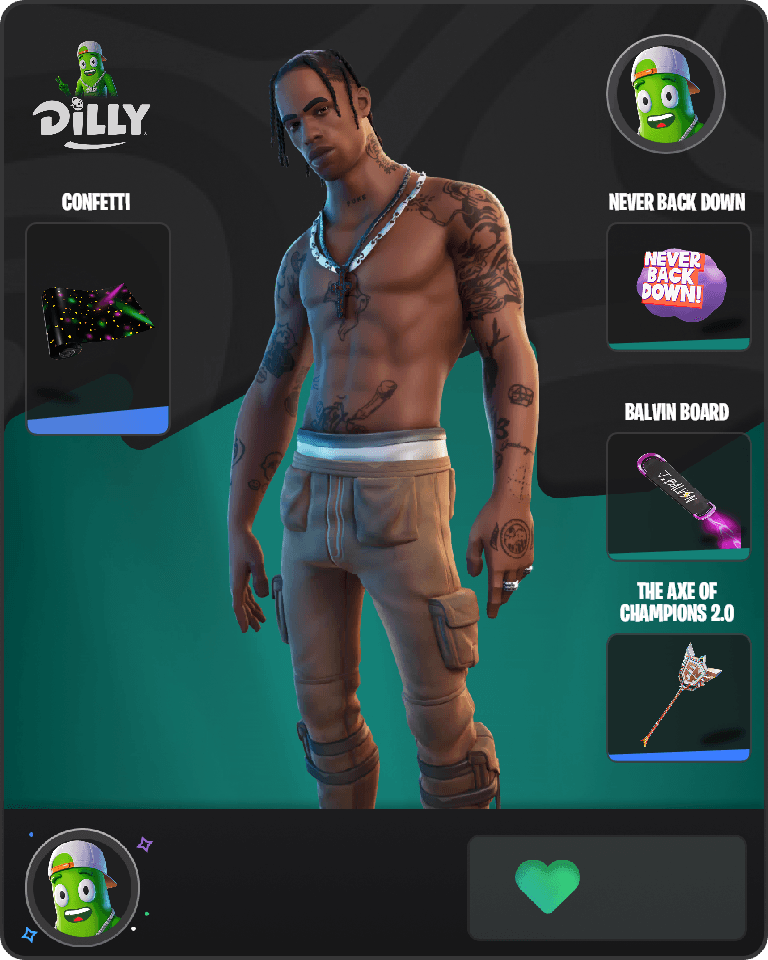 Travis Scott Fortnite combo