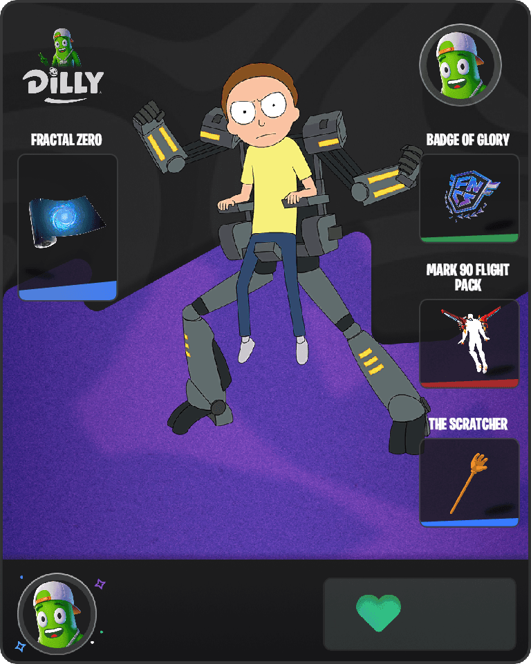 Mecha Morty Fortnite combo