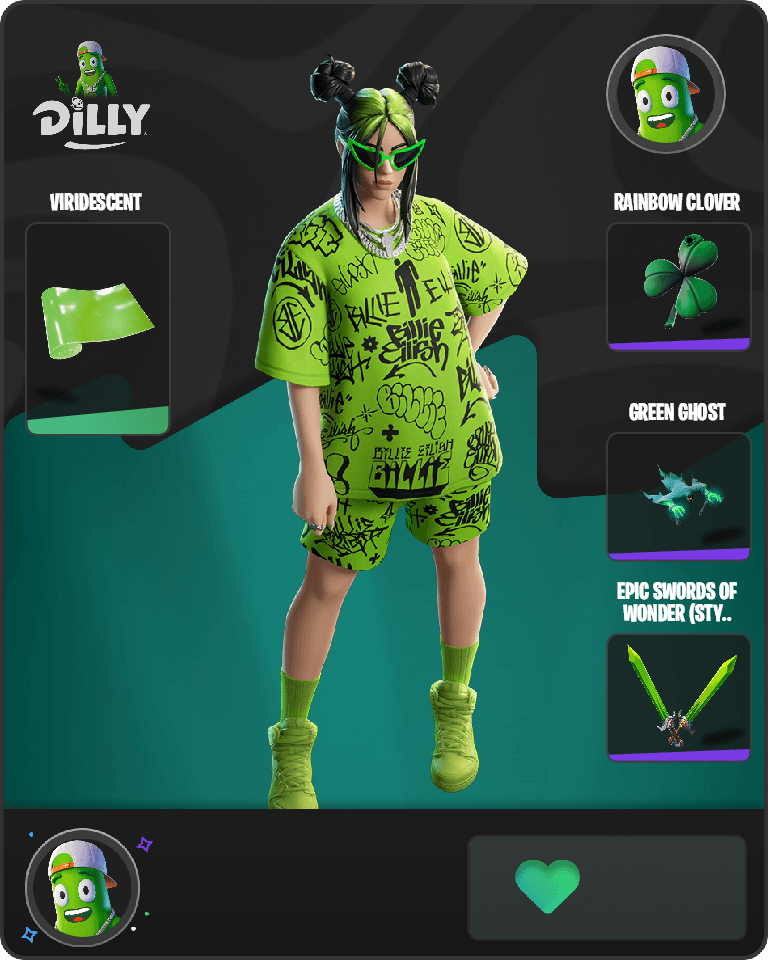 Green Roots Billie Fortnite combo