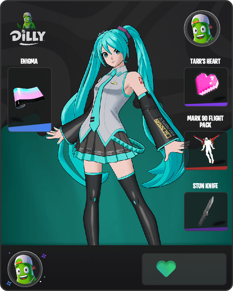 Hatsune Miku Fortnite combo