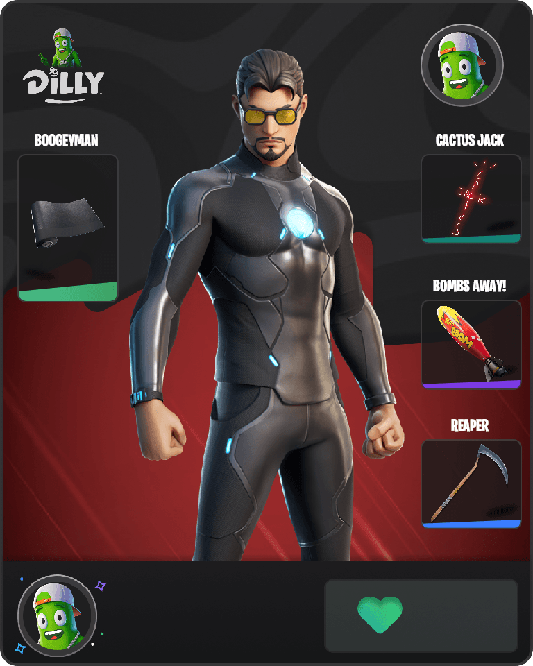 Tony Stark Fortnite combo