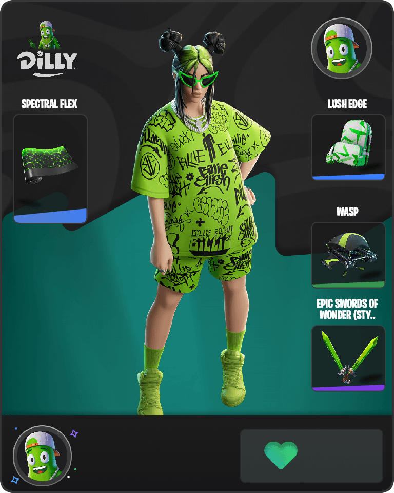 Green Roots Billie Fortnite combo