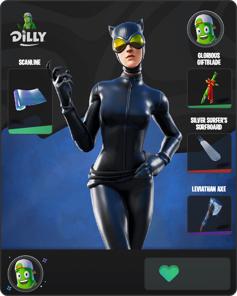 Catwoman Comic Book Outfit Fortnite combo