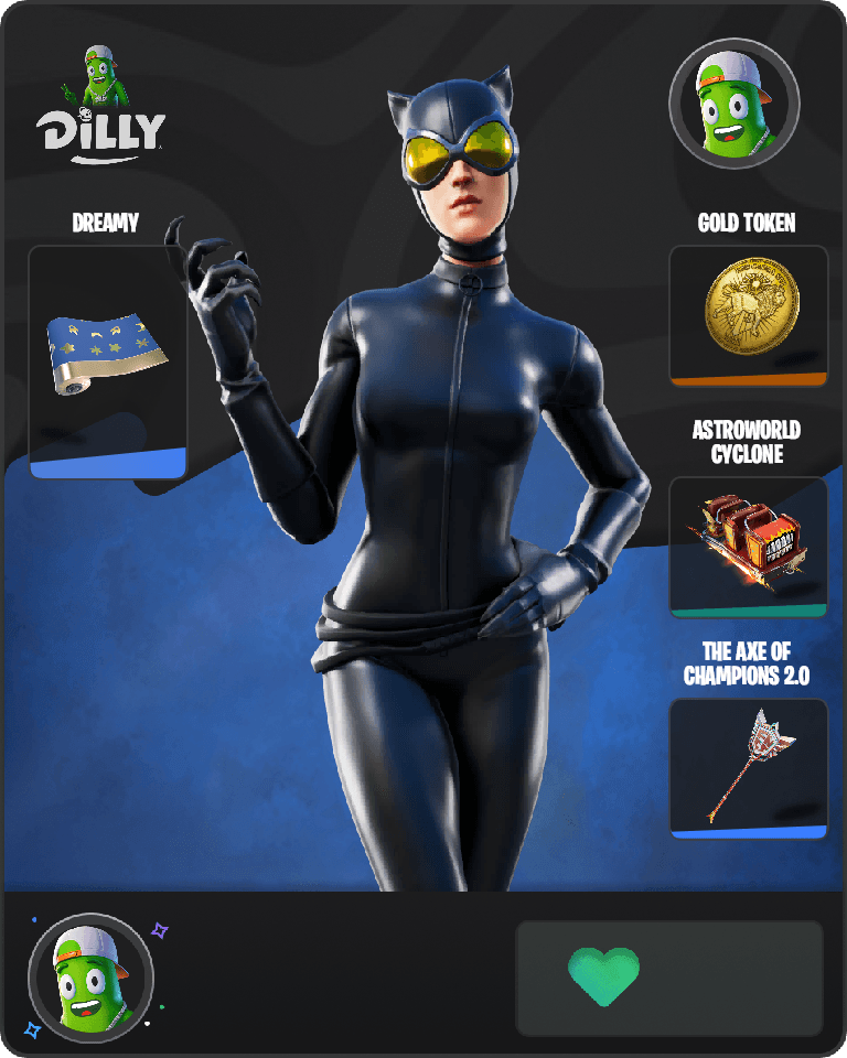 Catwoman Comic Book Outfit Fortnite combo