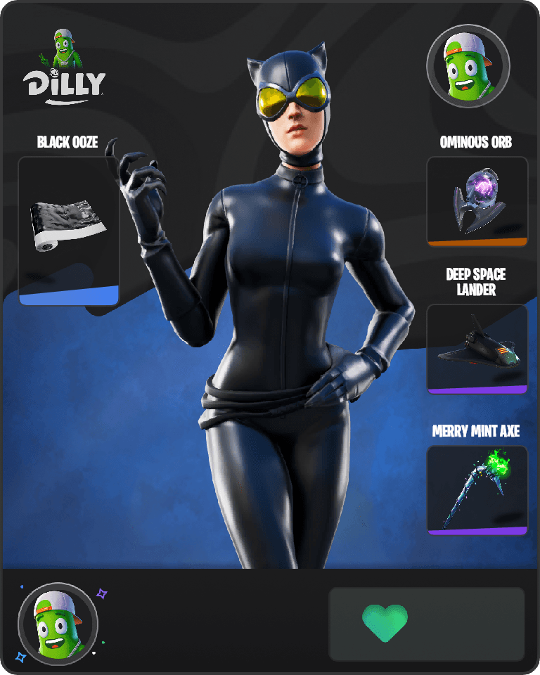 Catwoman Comic Book Outfit Fortnite combo