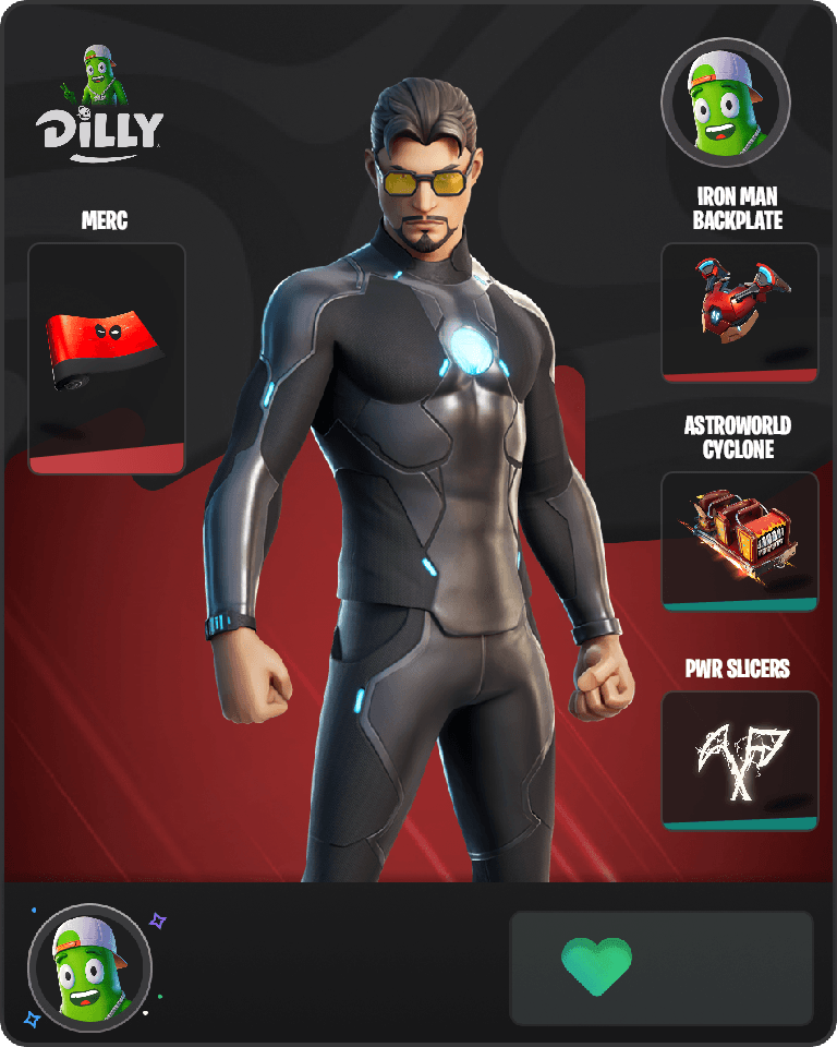 Tony Stark Fortnite combo
