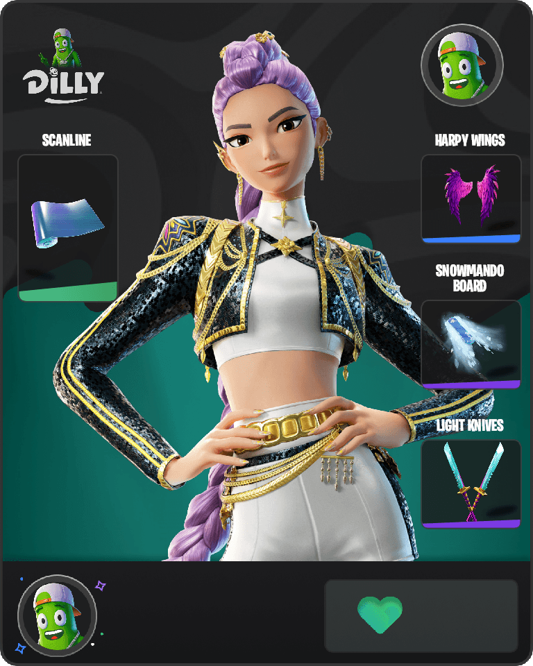 Golden Rumi Fortnite combo