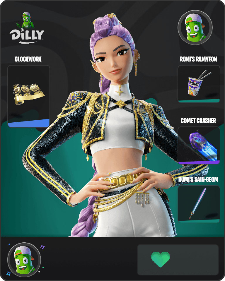 Golden Rumi Fortnite combo