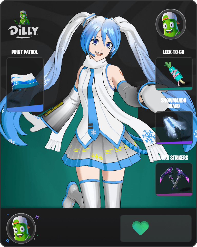 Snow Miku Fortnite combo