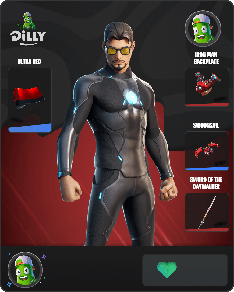 Tony Stark Fortnite combo