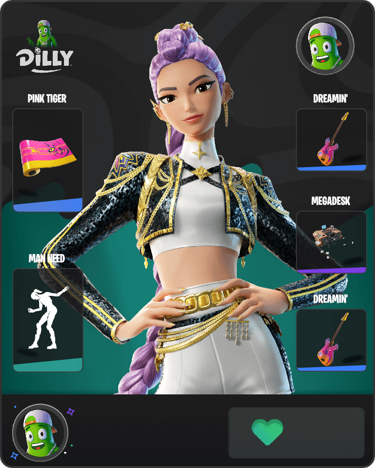 Golden Rumi Fortnite combo