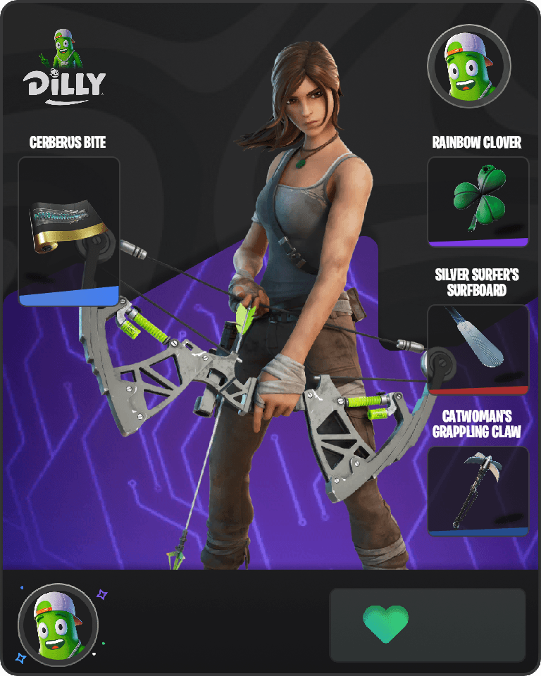 Lara Croft Fortnite combo