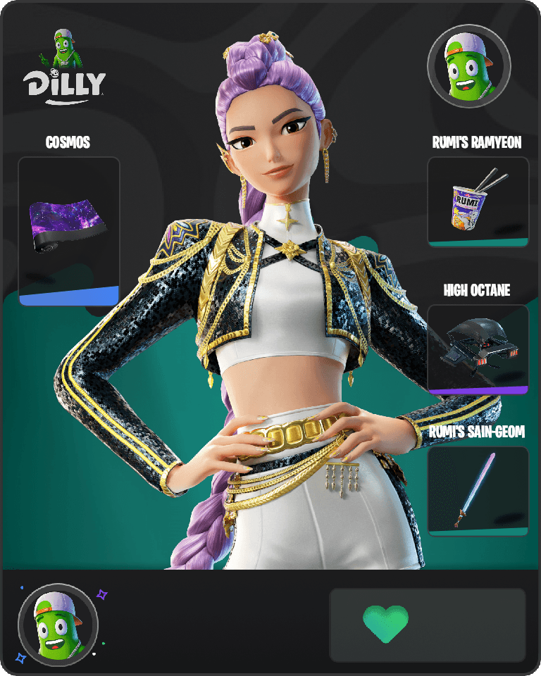 Golden Rumi Fortnite combo