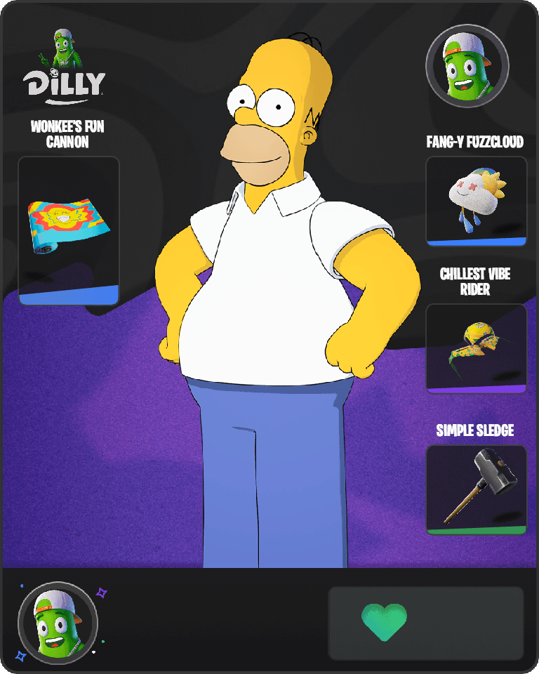 Homer Simpson Fortnite combo
