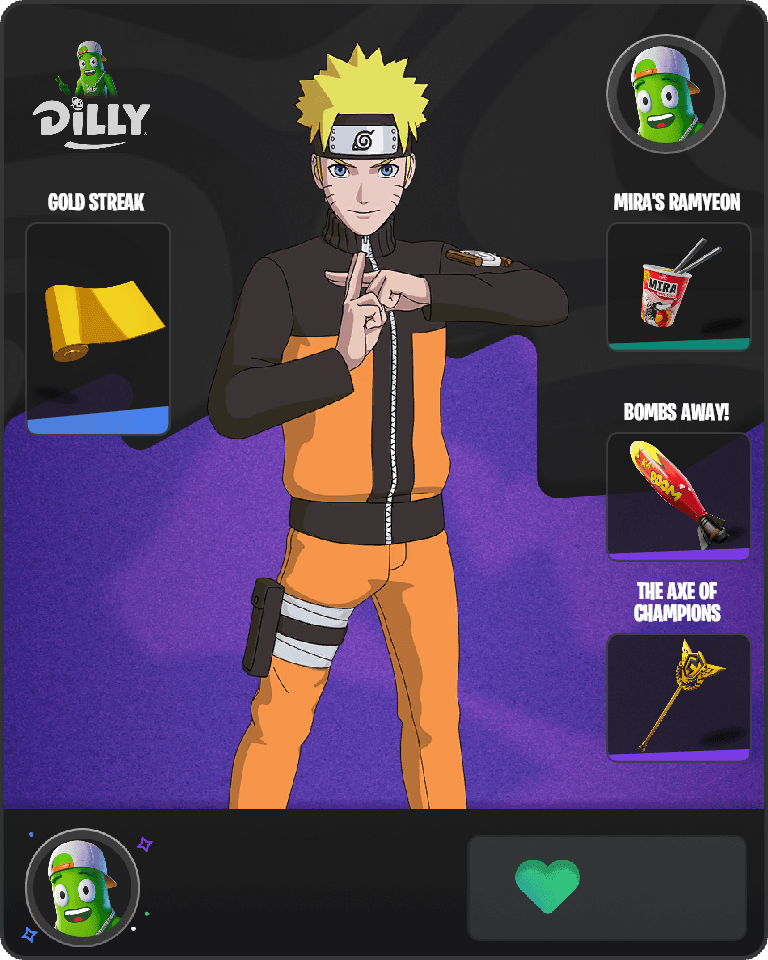 Naruto Uzumaki Fortnite combo