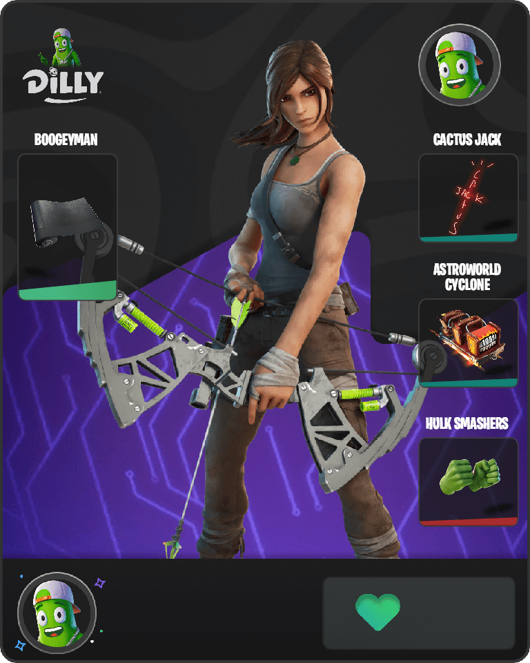 Lara Croft Fortnite combo