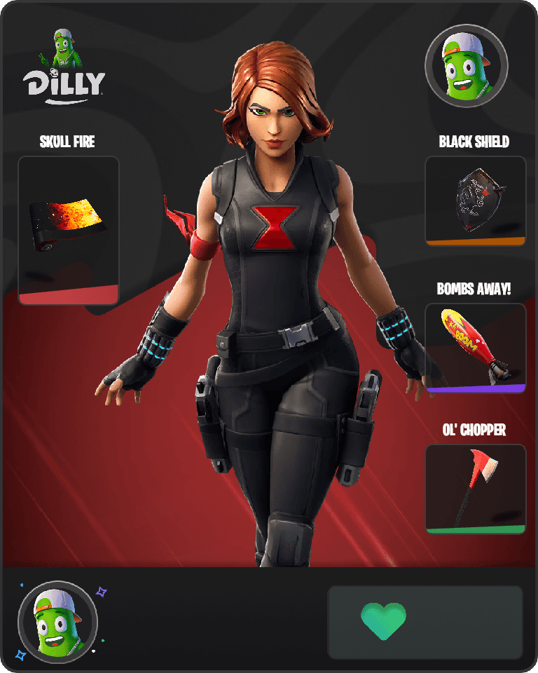 Black Widow Outfit Fortnite combo