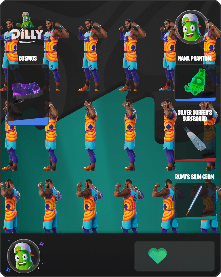 Tune Squad LeBron Fortnite combo