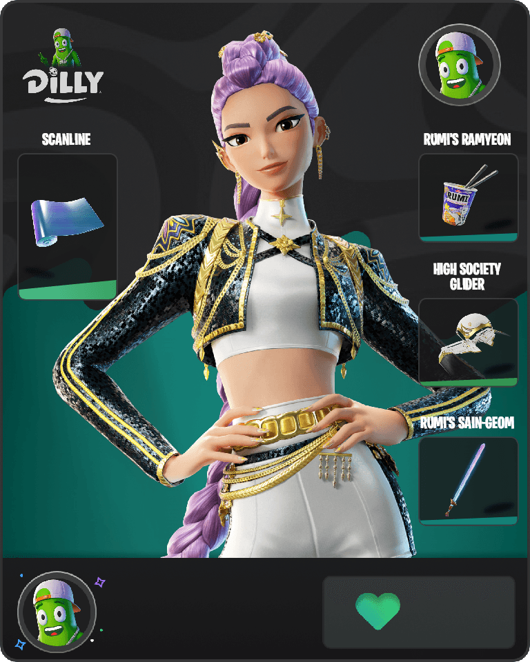 Golden Rumi Fortnite combo