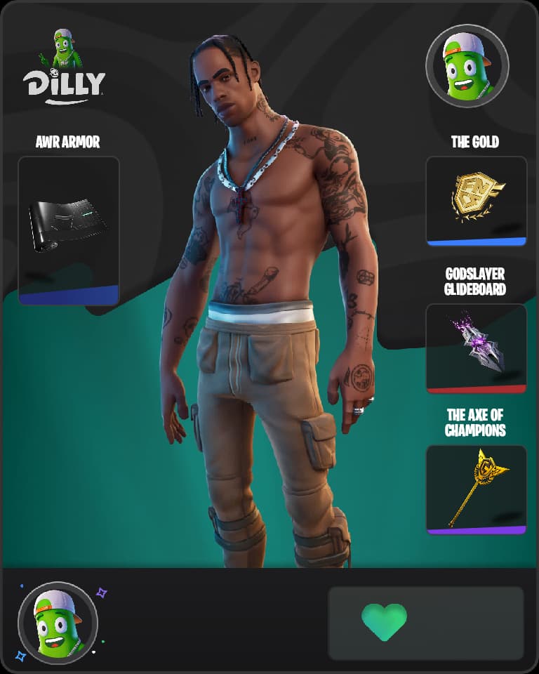 Travis Scott Fortnite skin combo