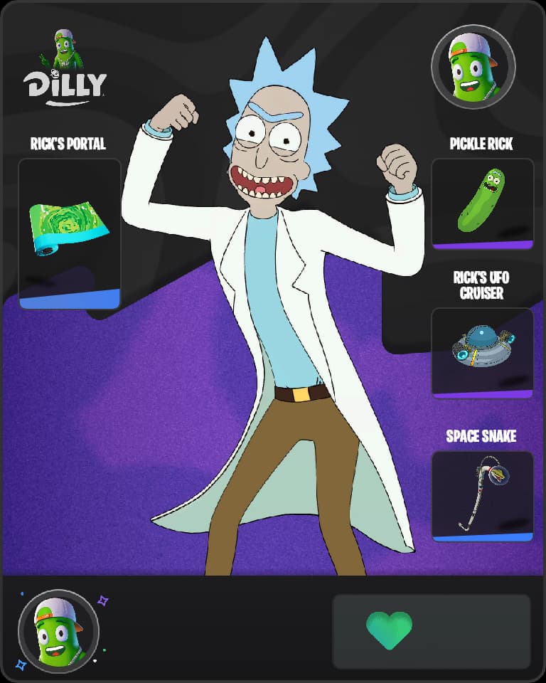 Rick Sanchez Fortnite skin combo