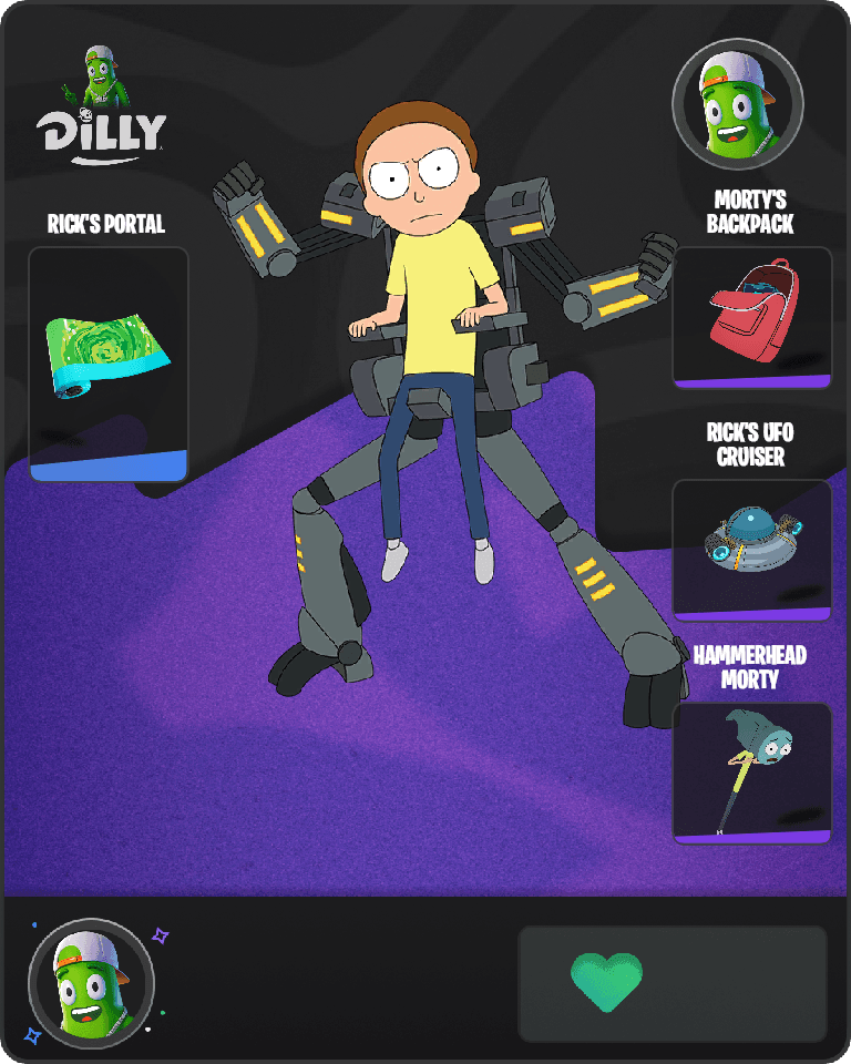 Mecha Morty Fortnite combo