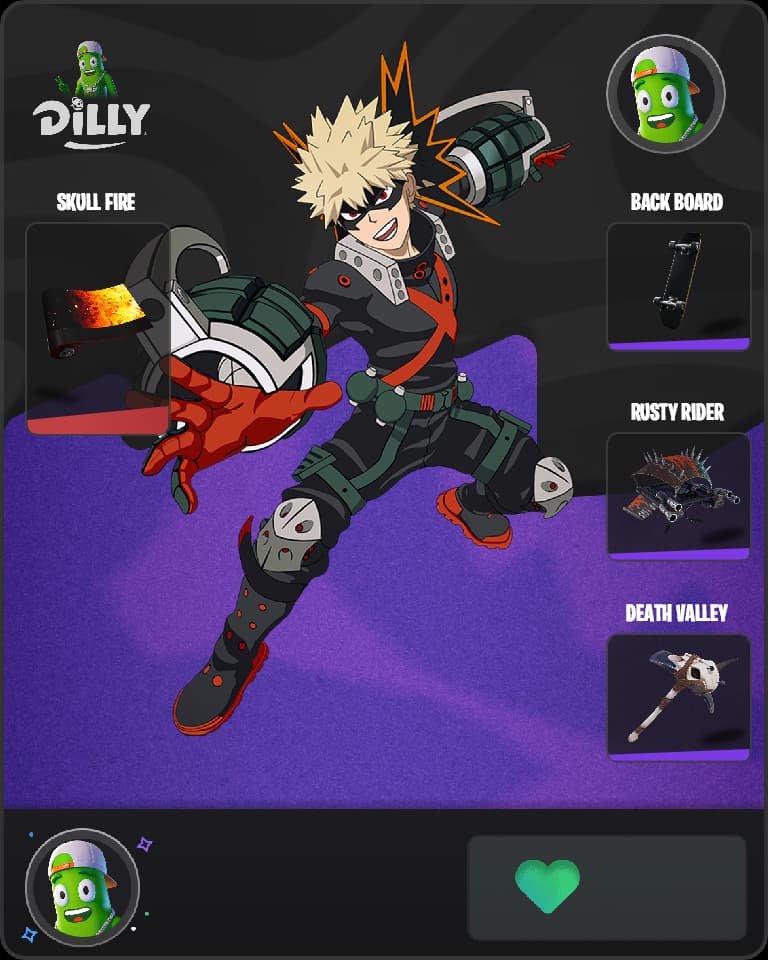 Katsuki Bakugo Fortnite skin combo