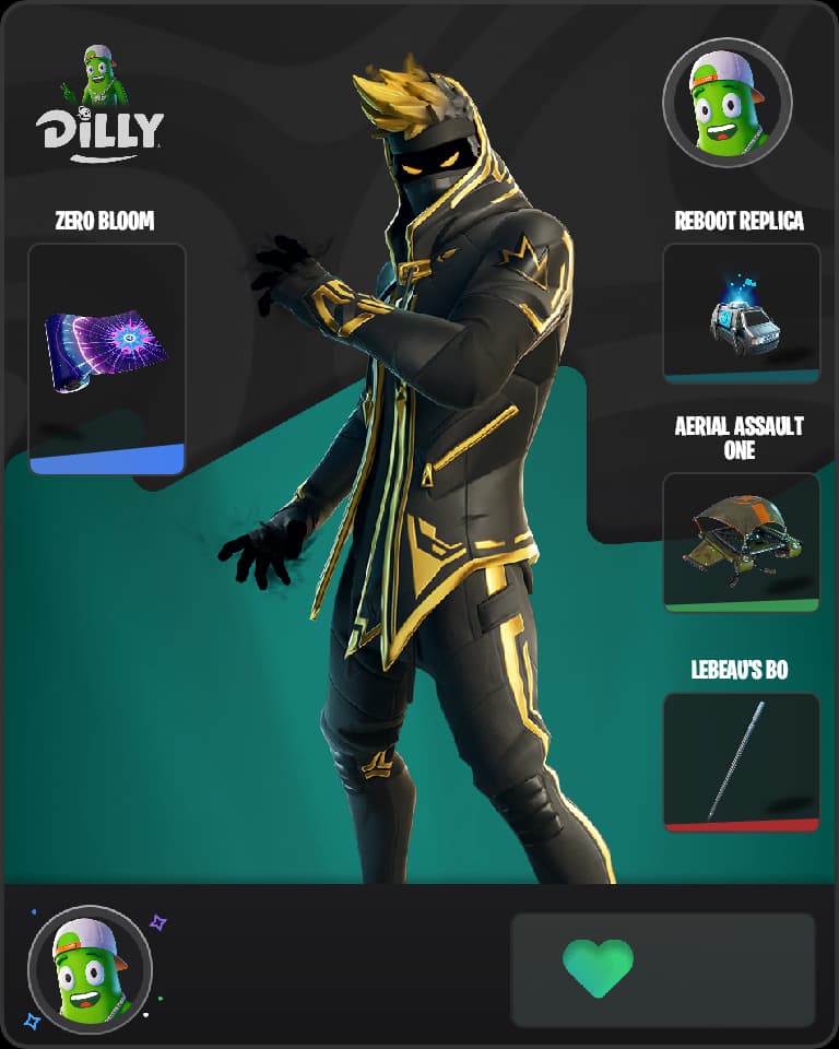 Ninja Fortnite skin combo