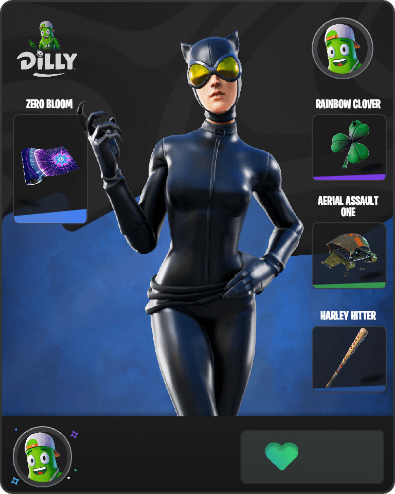 Catwoman Comic Book Outfit Fortnite combo