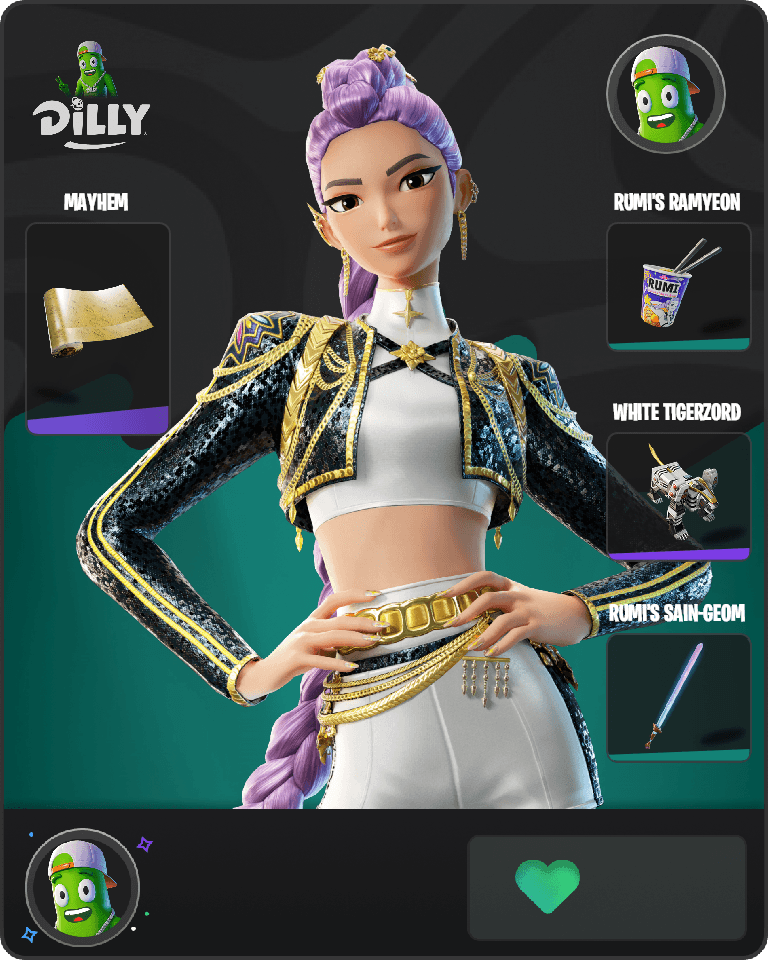 Golden Rumi Fortnite combo
