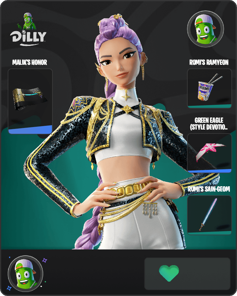 Golden Rumi Fortnite combo