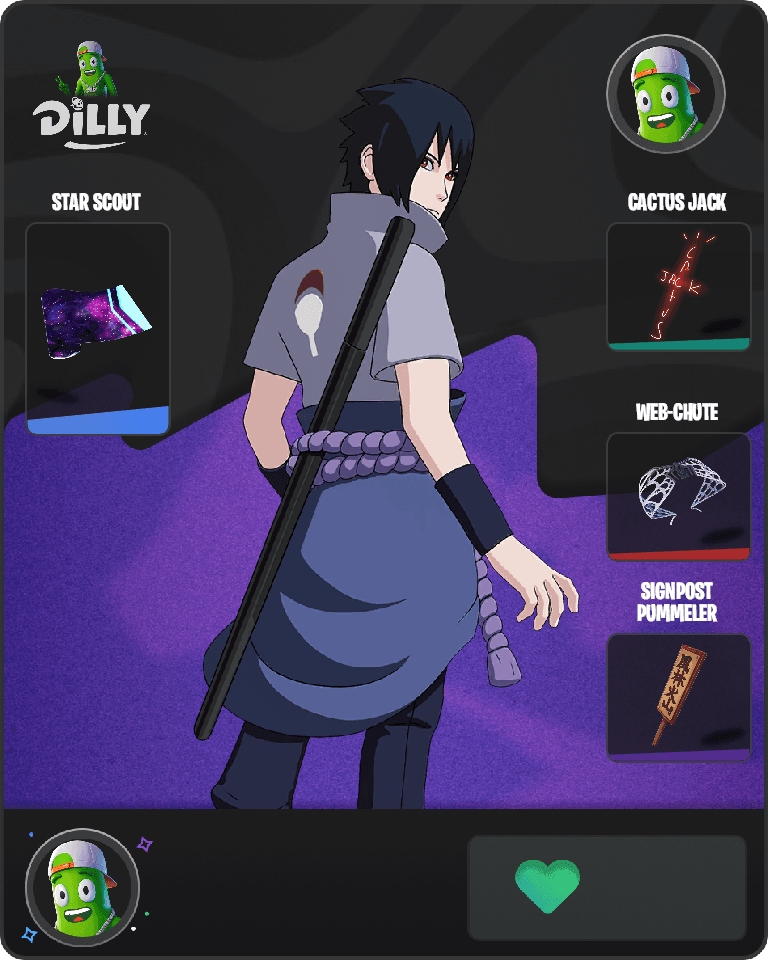 Sasuke Uchiha Fortnite combo