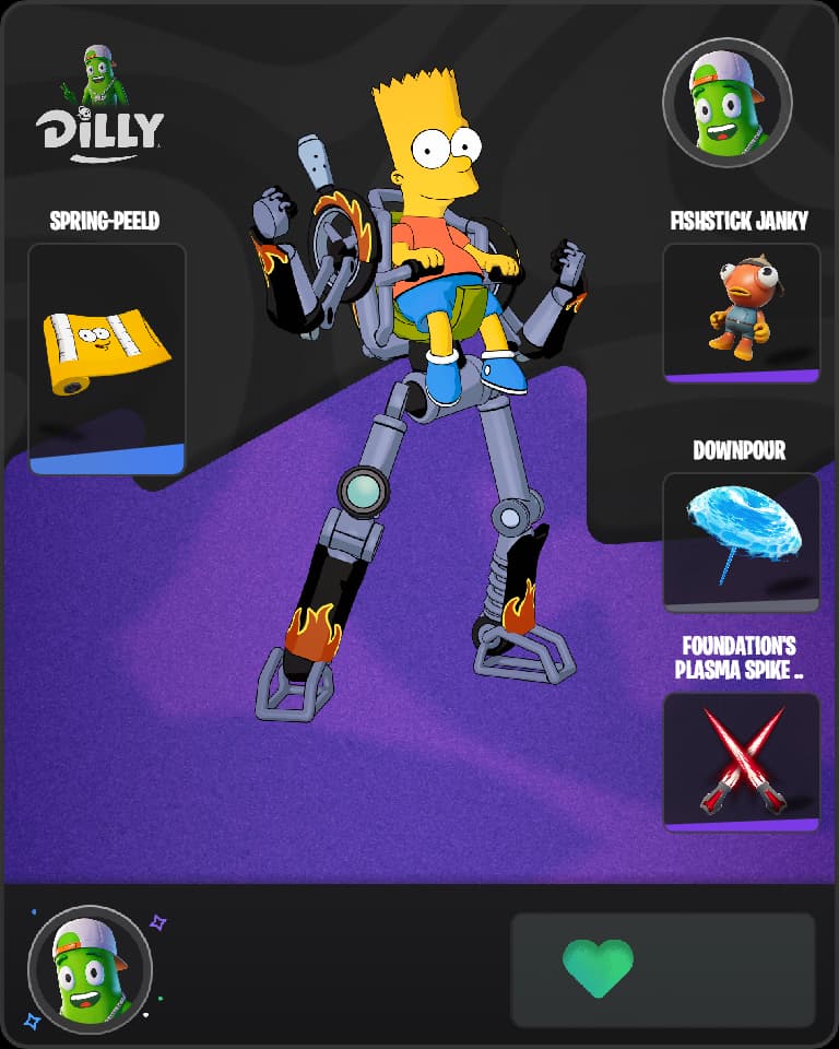 Bart Simpson Fortnite skin combo