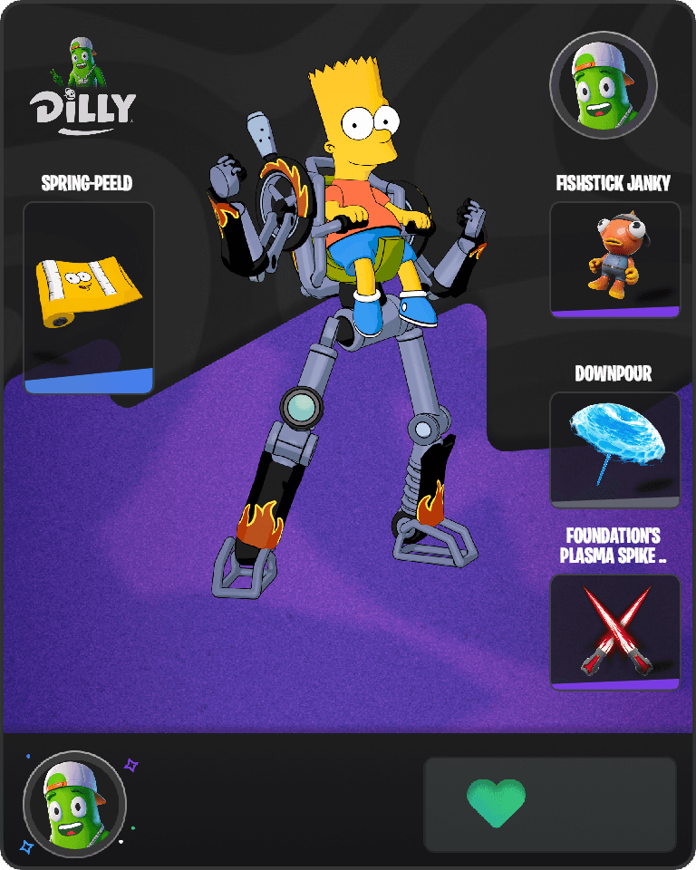 Bart Simpson Fortnite combo