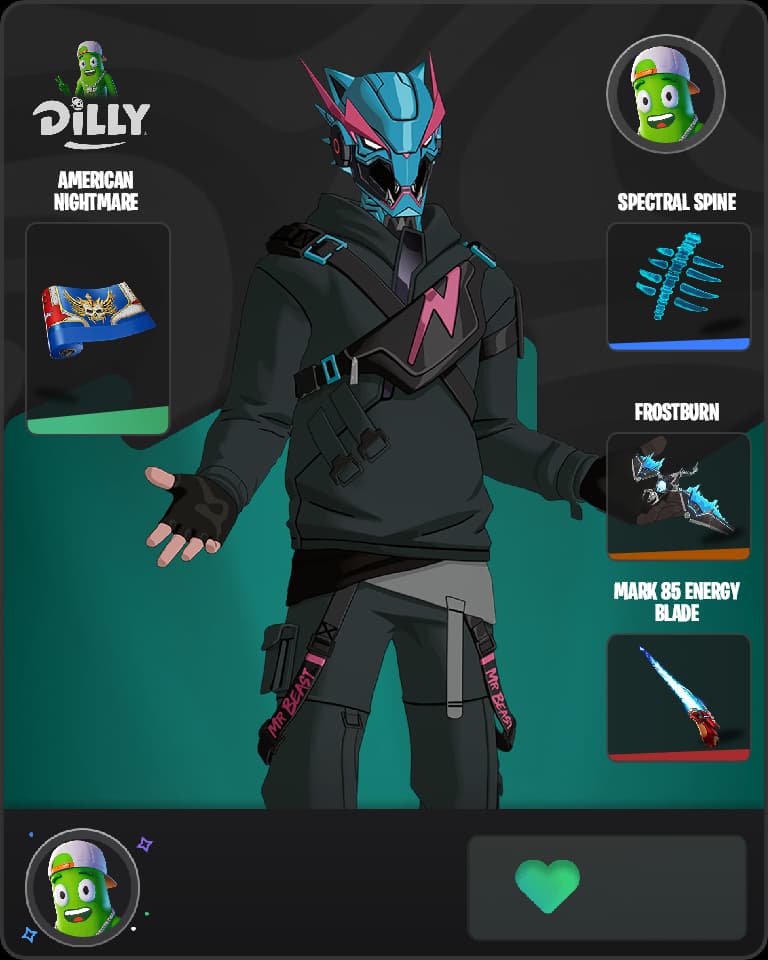 MrBeast6000 Fortnite skin combo