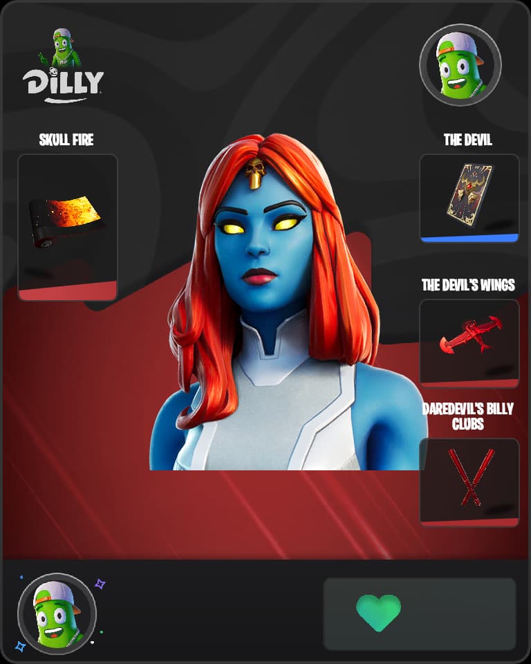 Mystique Fortnite skin combo