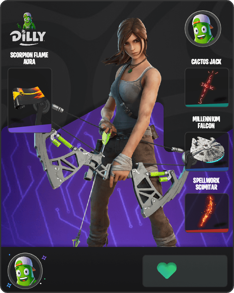 Lara Croft Fortnite combo